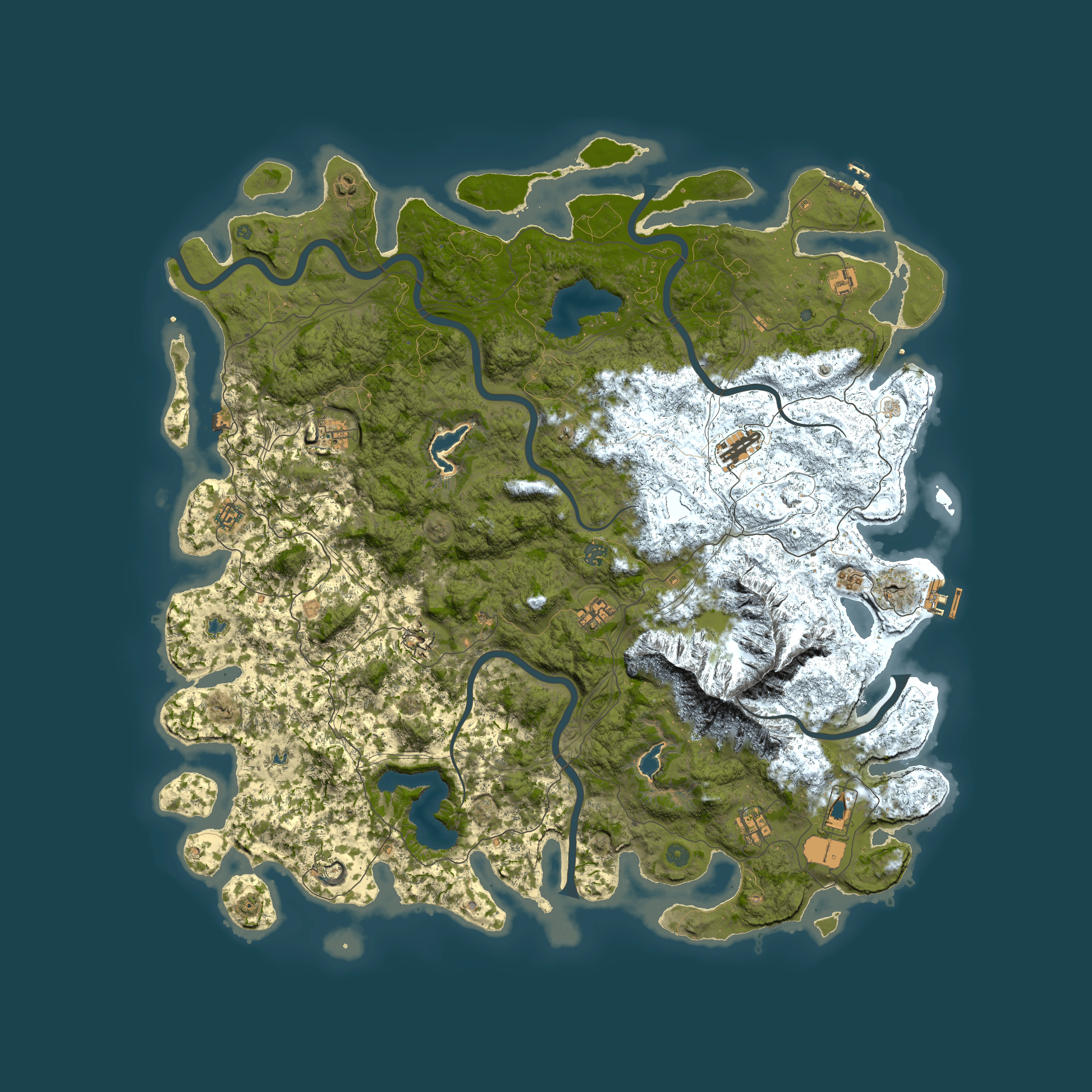 Full top-down render of Rust map seed 1297021999, 5700x5700m