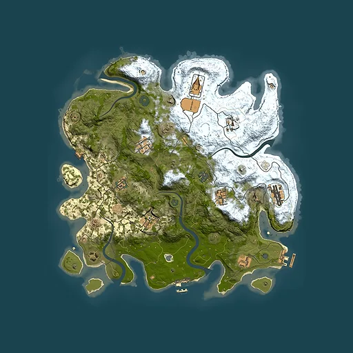 Rust map seed 539685125, 3850x3850m top-down preview