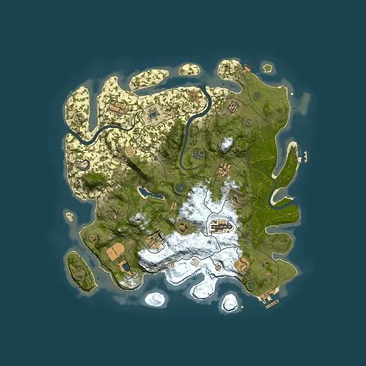 Rust map seed 2008405208, 4000x4000m top-down preview