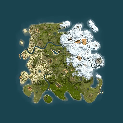 Rust map seed 1446413413, 4000x4000m top-down preview
