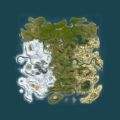 Rust map seed 1157254418, 5050x5050m top-down preview