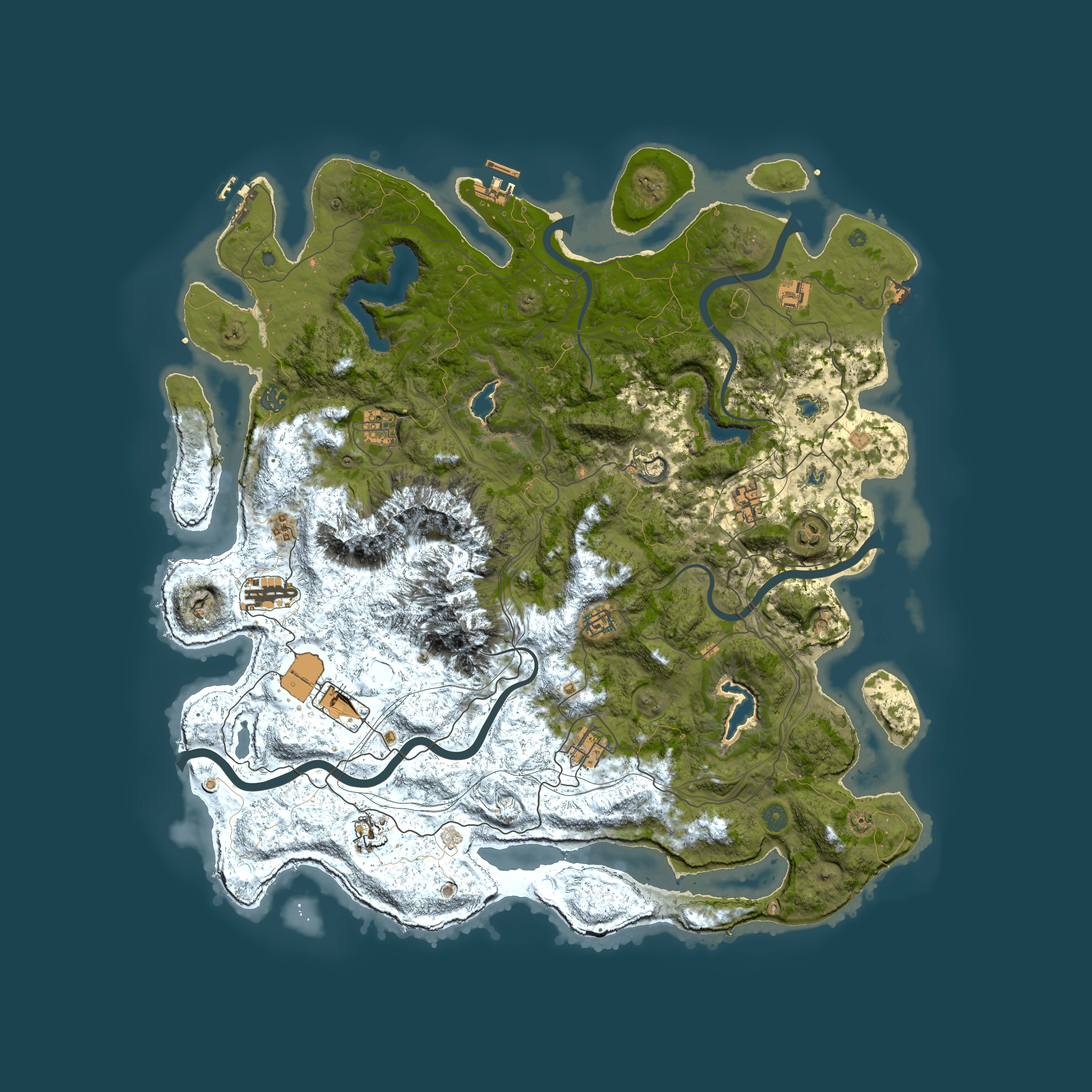 Full top-down render of Rust map seed 1505238879, 5000x5000m
