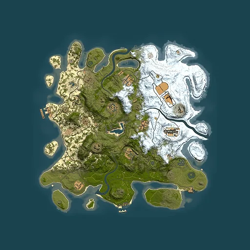 Rust map seed 1147940401, 4000x4000m top-down preview