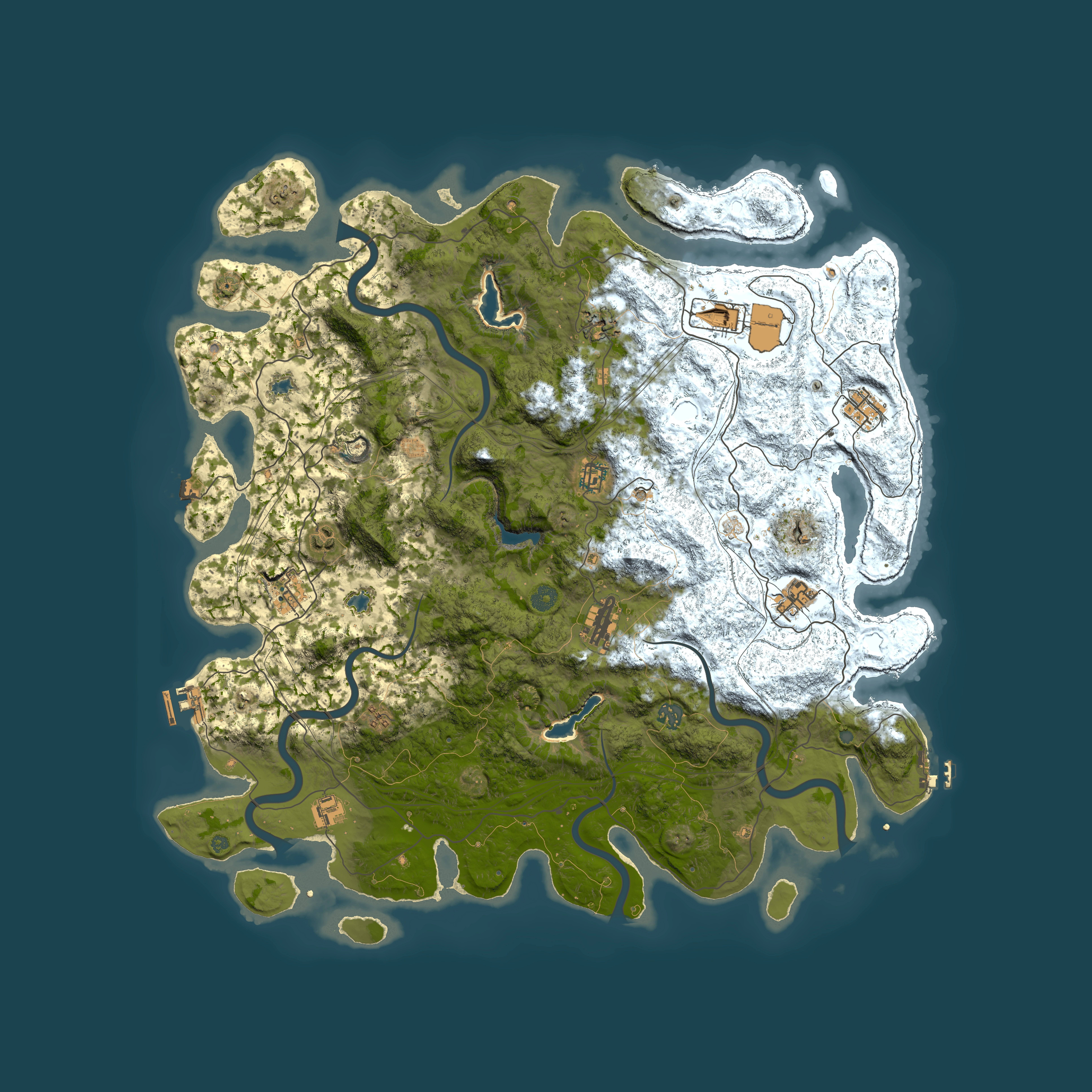 Full top-down render of Rust map seed 367929219, 4950x4950m