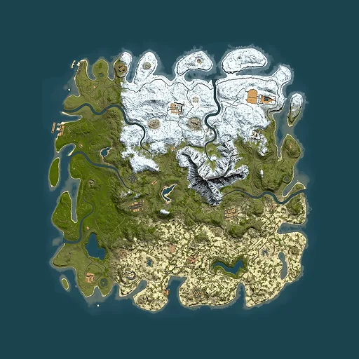Rust map seed 490247557, 5350x5350m top-down preview