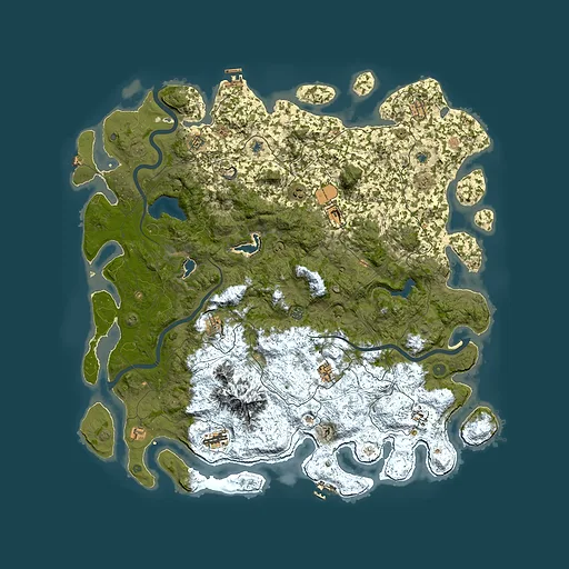 Rust map seed 384267436, 5550x5550m top-down preview