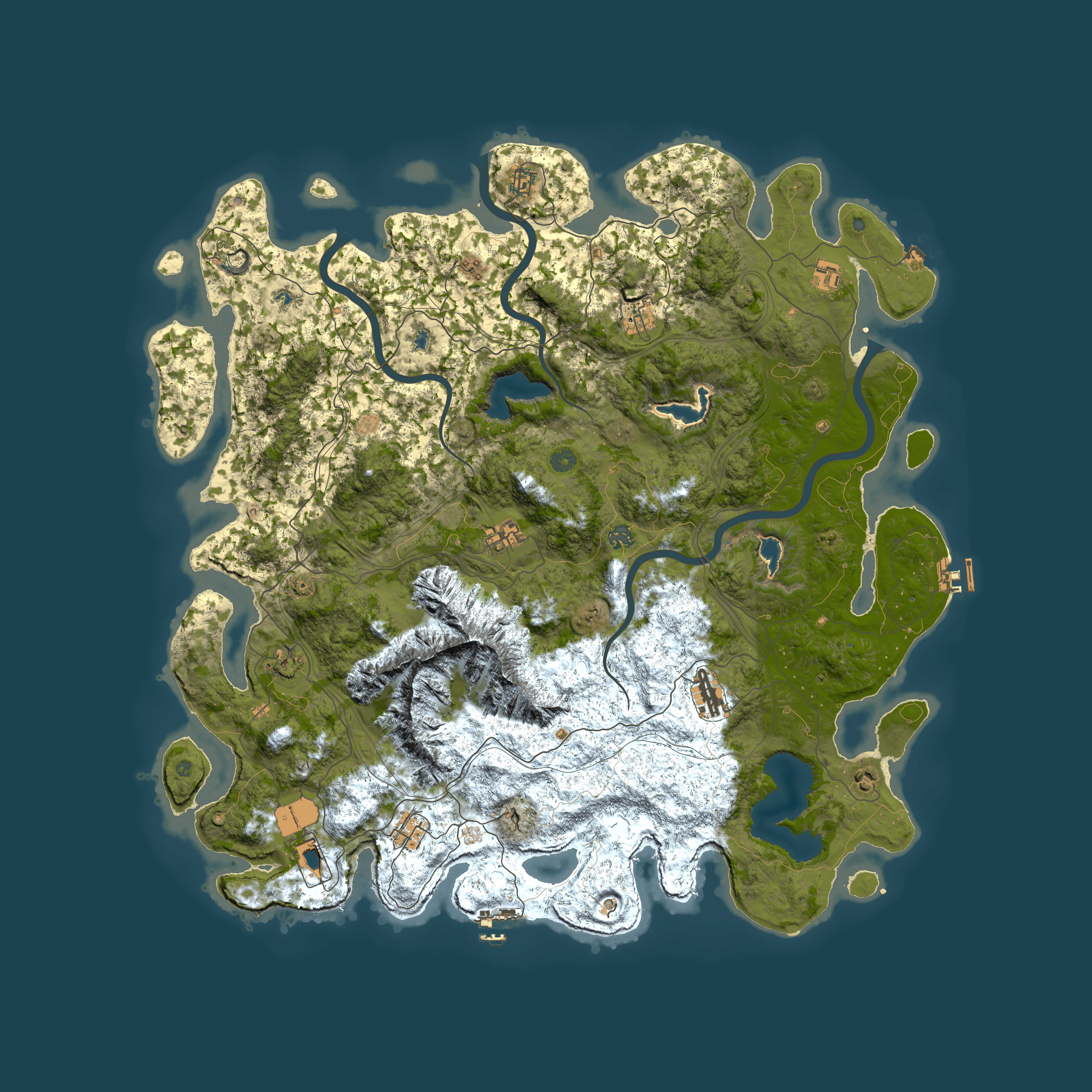 Full top-down render of Rust map seed 509221749, 5350x5350m