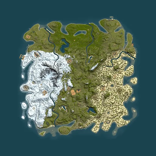 Rust map seed 1645802822, 5850x5850m top-down preview