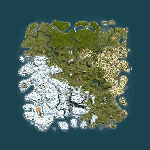 Rust map seed 1108872876, 5850x5850m top-down preview