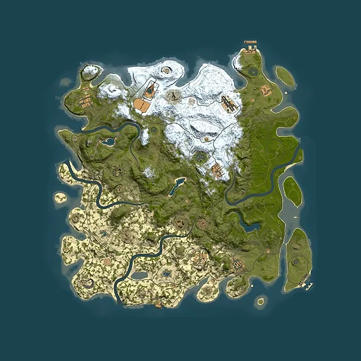 Rust map seed 1581700023, 4700x4700m top-down preview