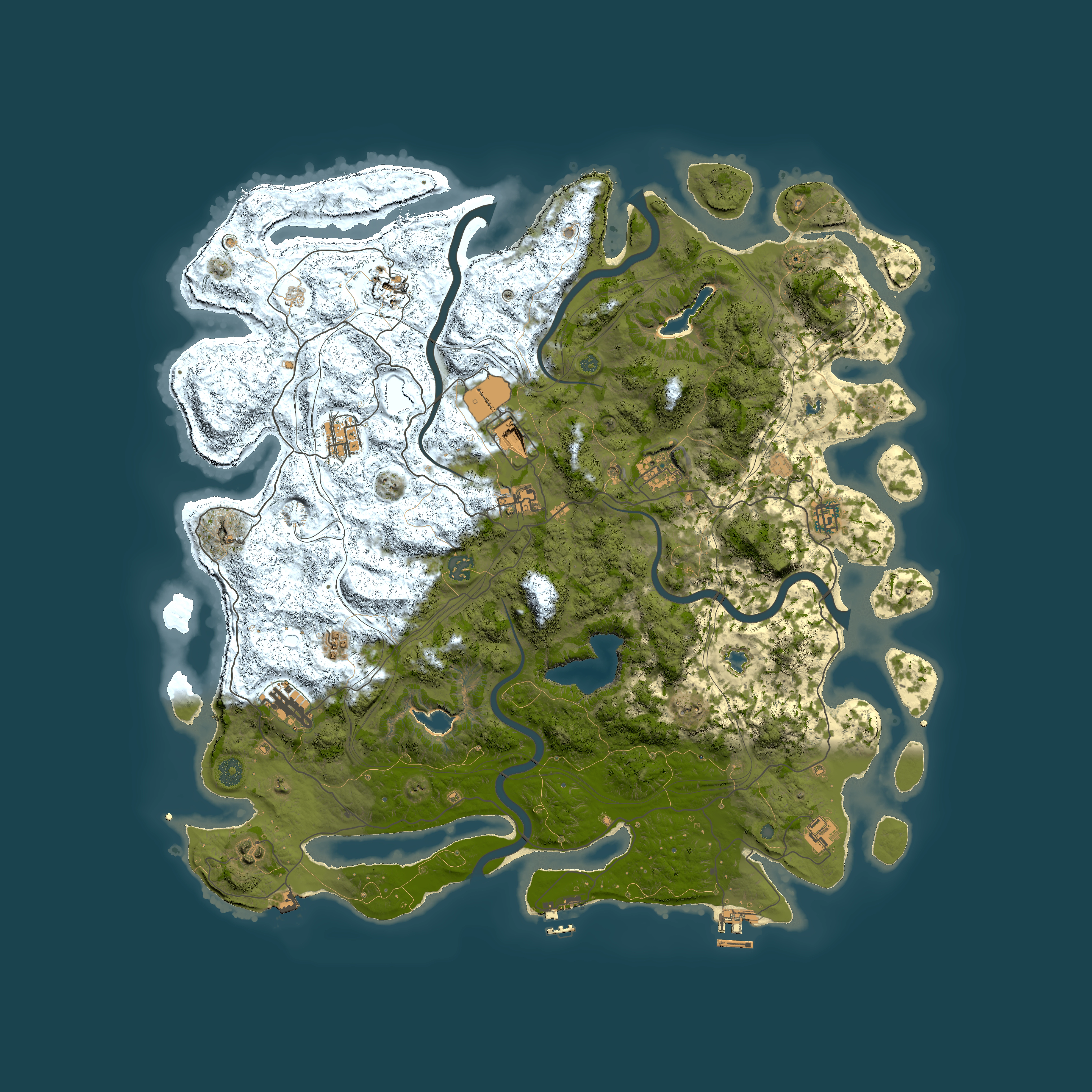 Full top-down render of Rust map seed 1267906821, 4850x4850m