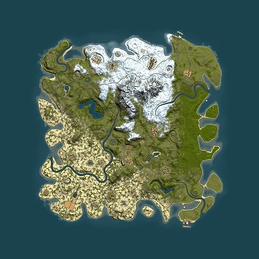 Rust map seed 268046350, 5150x5150m top-down preview