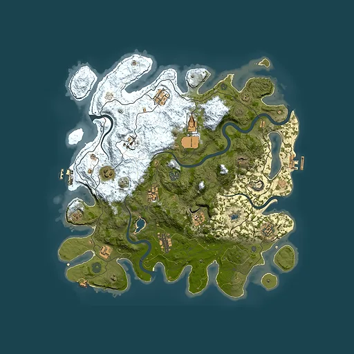 Rust map seed 1190421958, 4100x4100m top-down preview