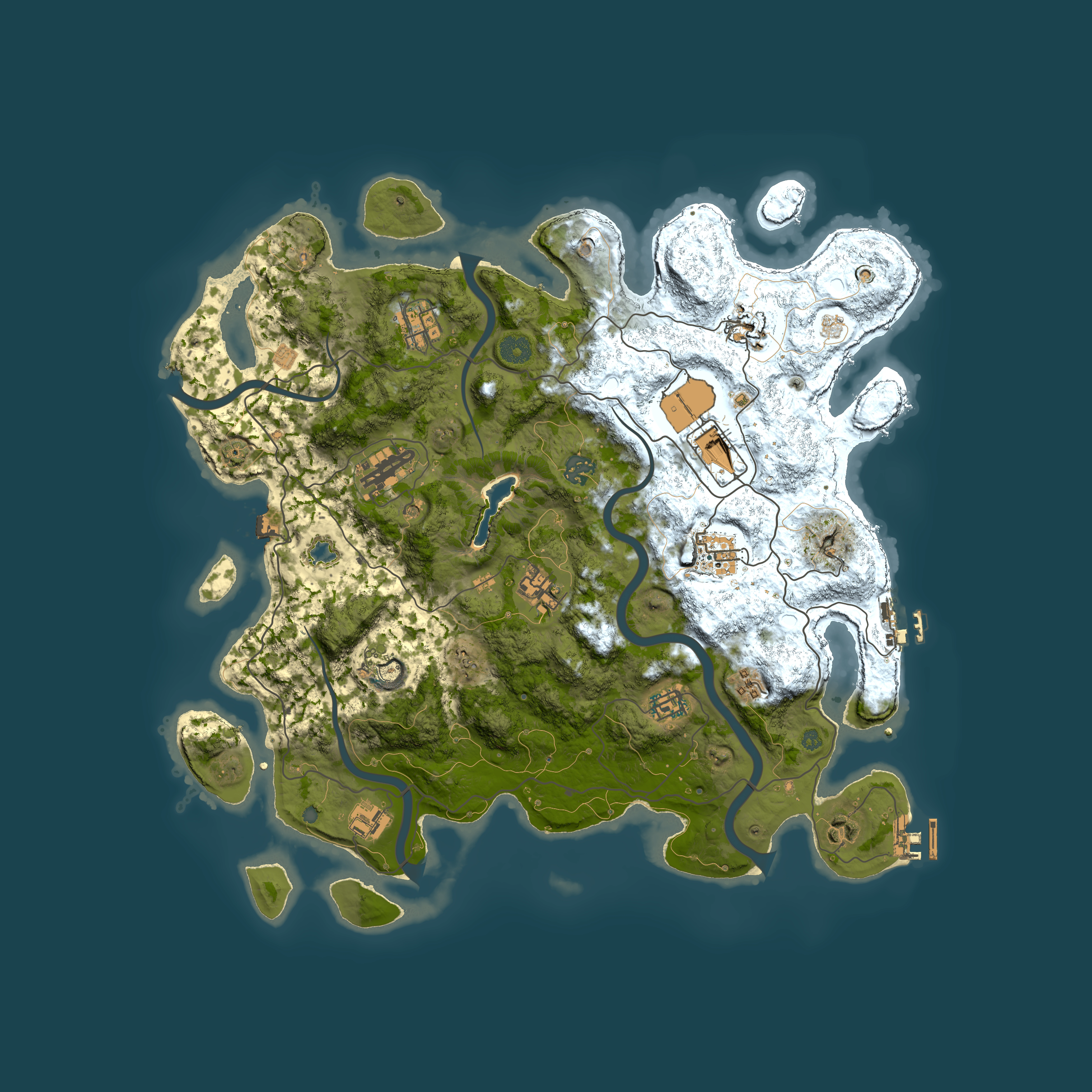 Full top-down render of Rust map seed 2079839461, 4200x4200m