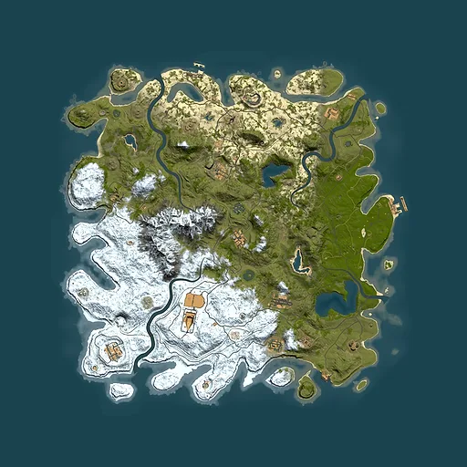 Rust map seed 809380462, 5000x5000m top-down preview