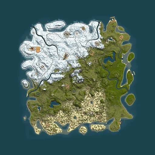 Rust map seed 1332337863, 5400x5400m top-down preview