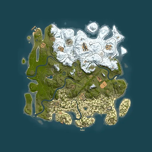 Rust map seed 49283774, 4350x4350m top-down preview