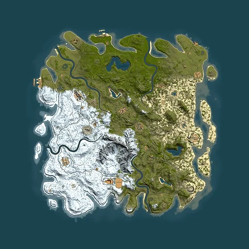 Rust map seed 1056502129, 5450x5450m top-down preview