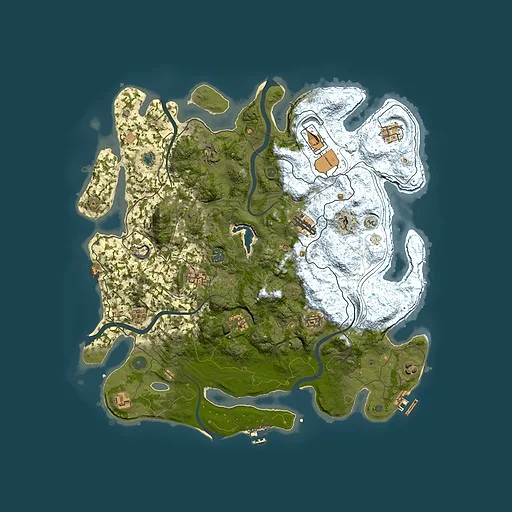 Rust map seed 1955542275, 4400x4400m top-down preview