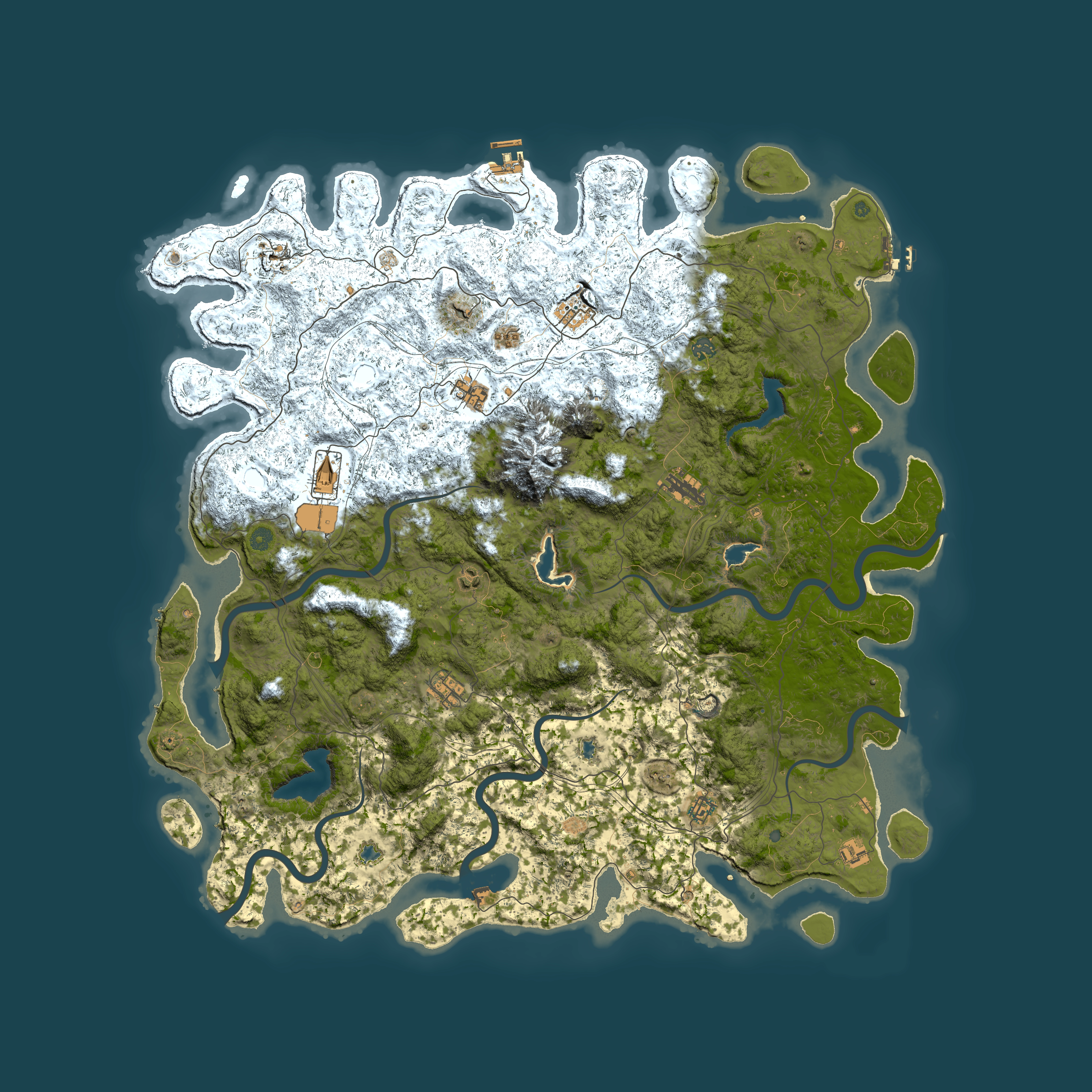 Full top-down render of Rust map seed 596923322, 5700x5700m