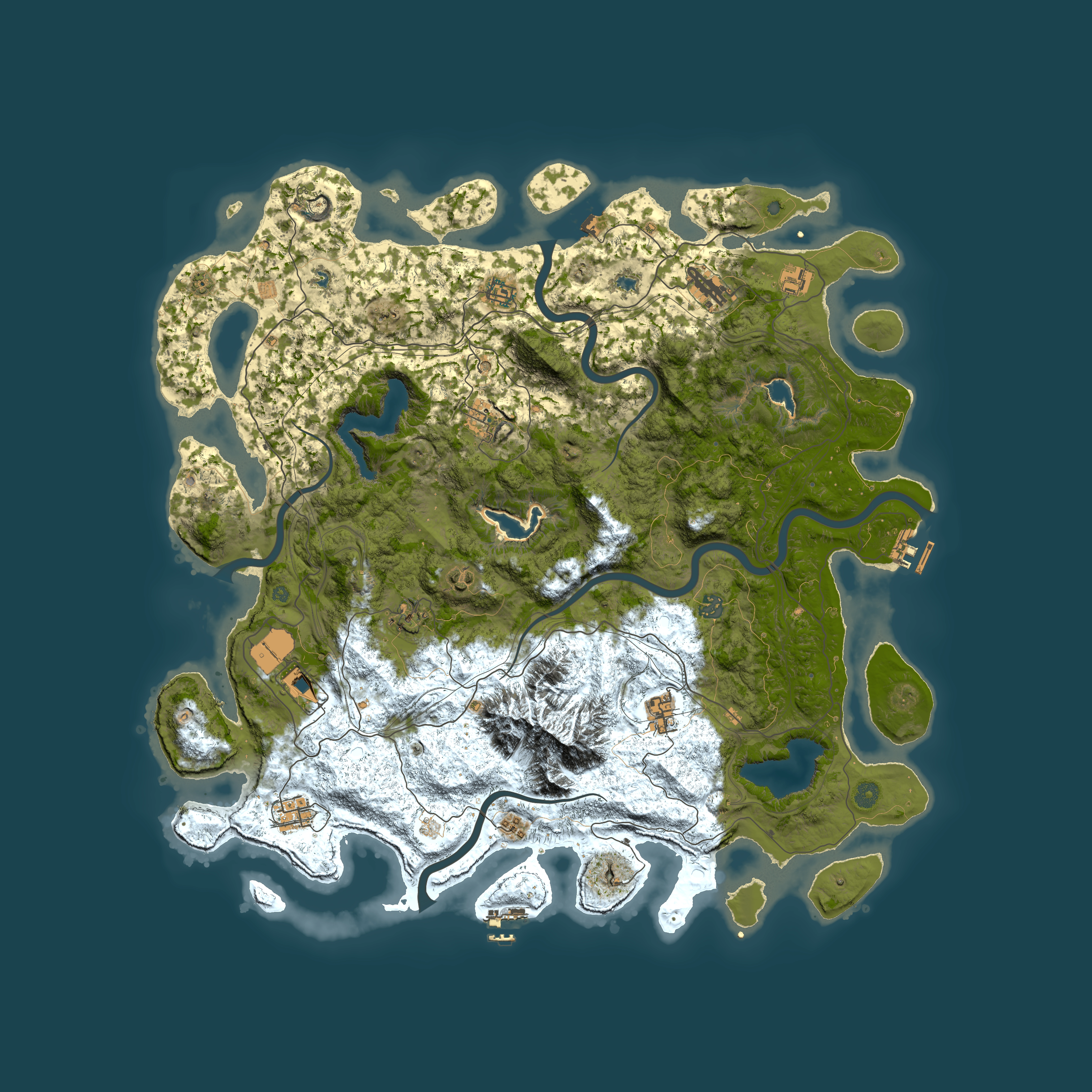 Full top-down render of Rust map seed 1191257773, 5100x5100m