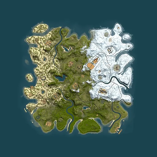 Rust map seed 1145455883, 4550x4550m top-down preview