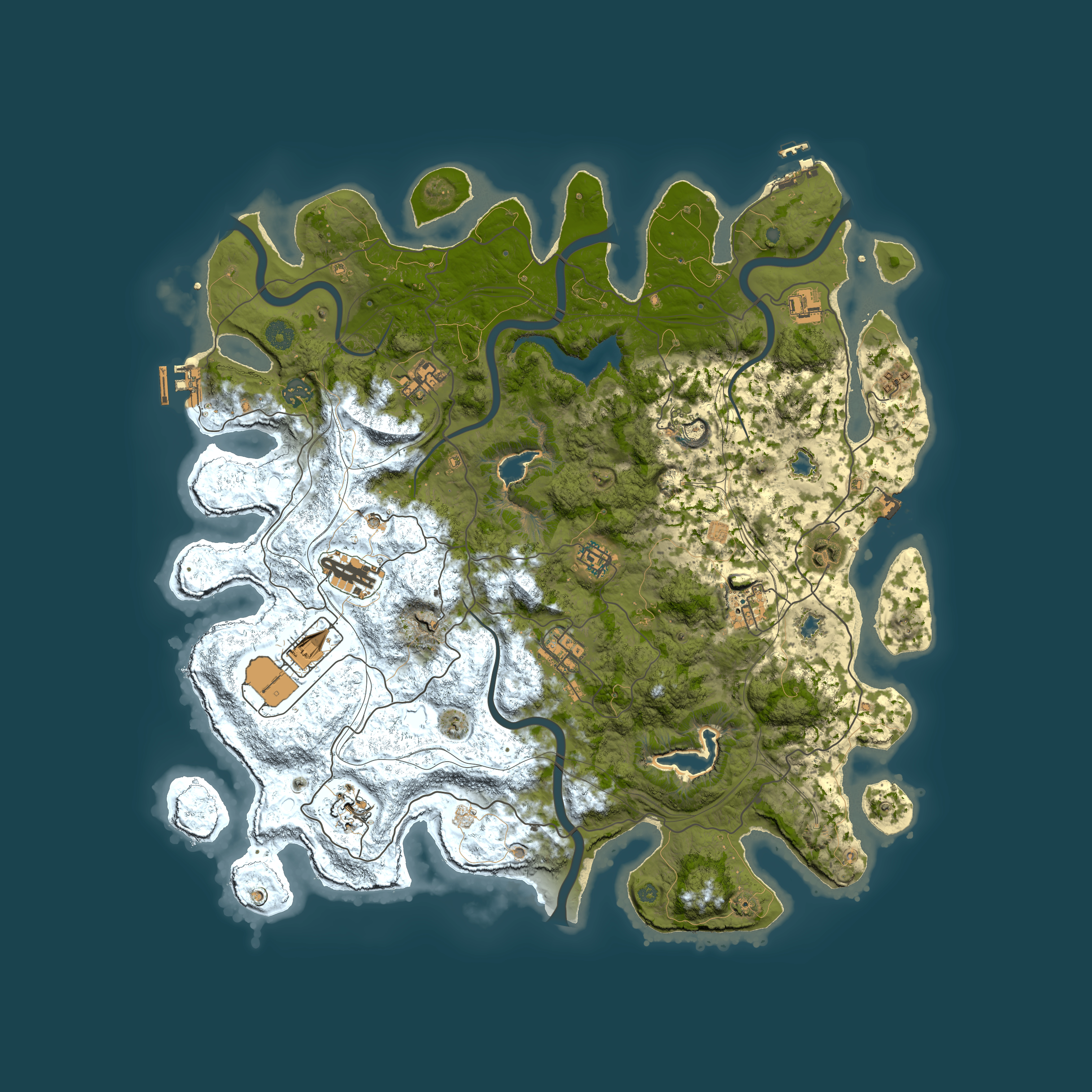 Full top-down render of Rust map seed 1125626810, 4500x4500m