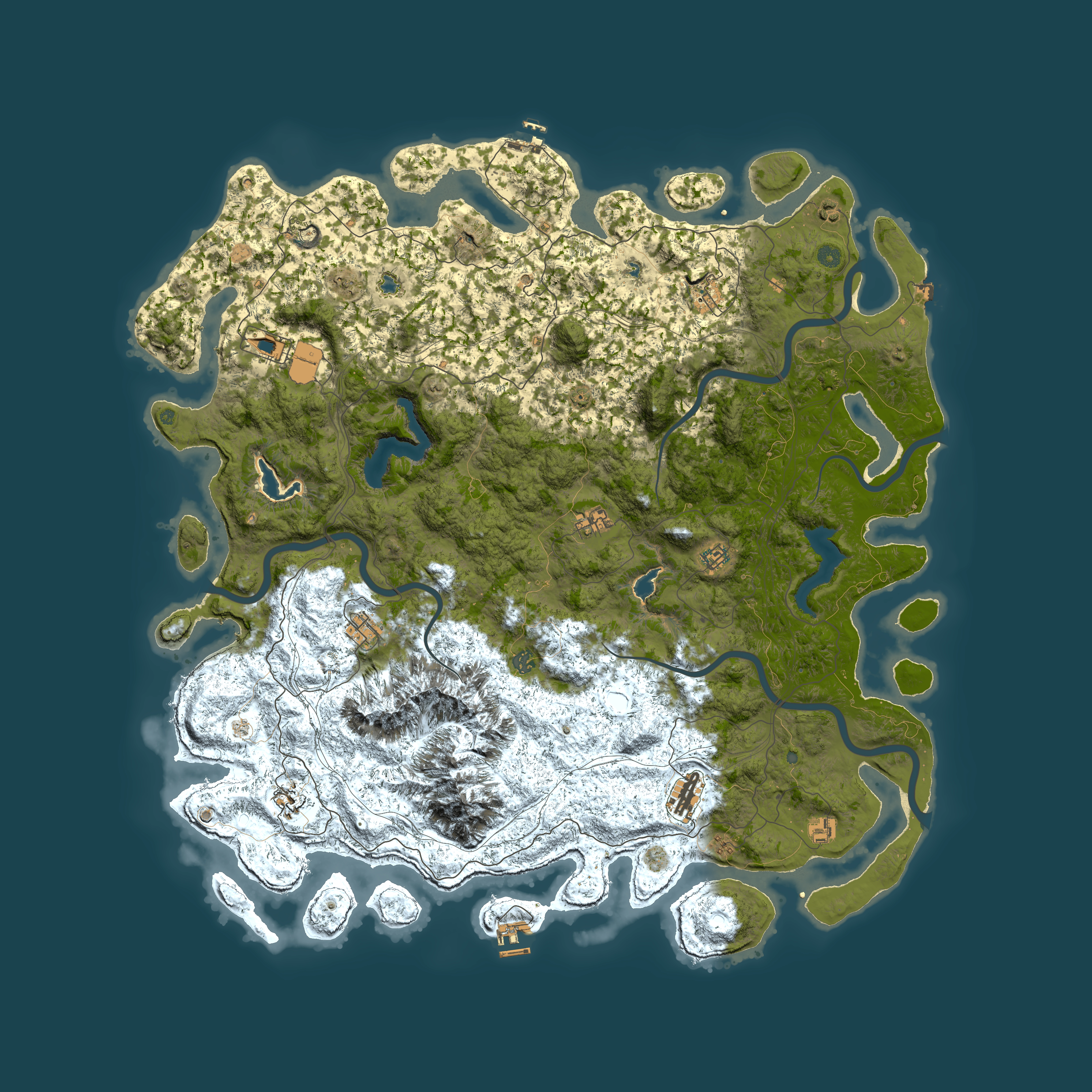Full top-down render of Rust map seed 438268219, 5750x5750m