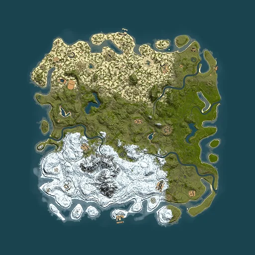 Rust map seed 438268219, 5750x5750m top-down preview