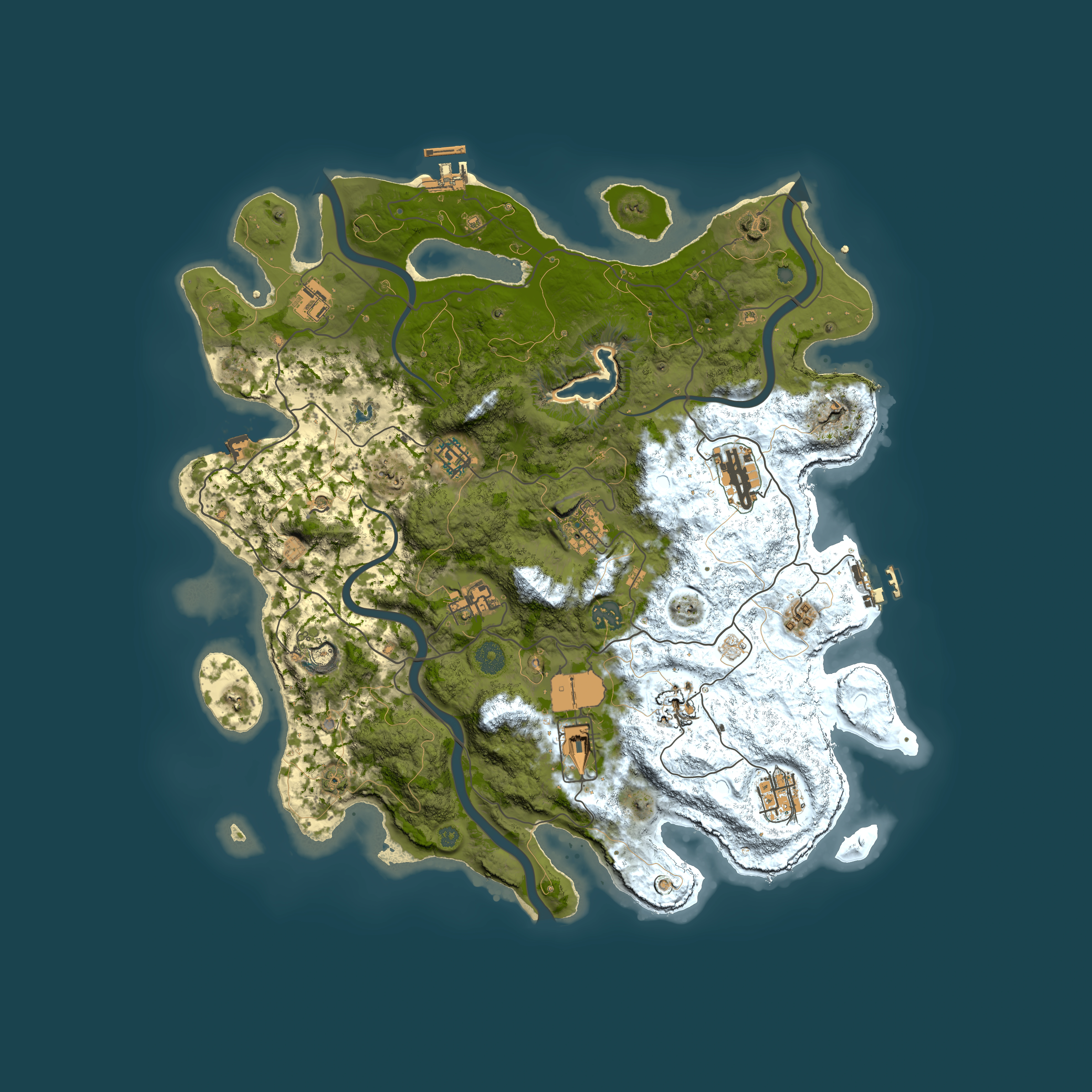 Full top-down render of Rust map seed 385528045, 4100x4100m