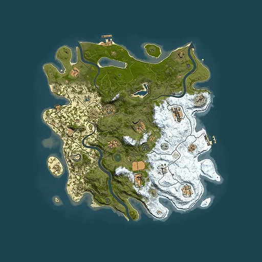 Rust map seed 385528045, 4100x4100m top-down preview