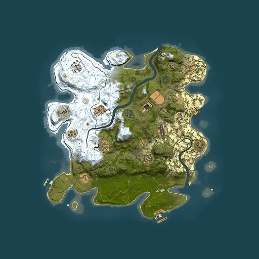 Rust map seed 65480963, 3700x3700m top-down preview