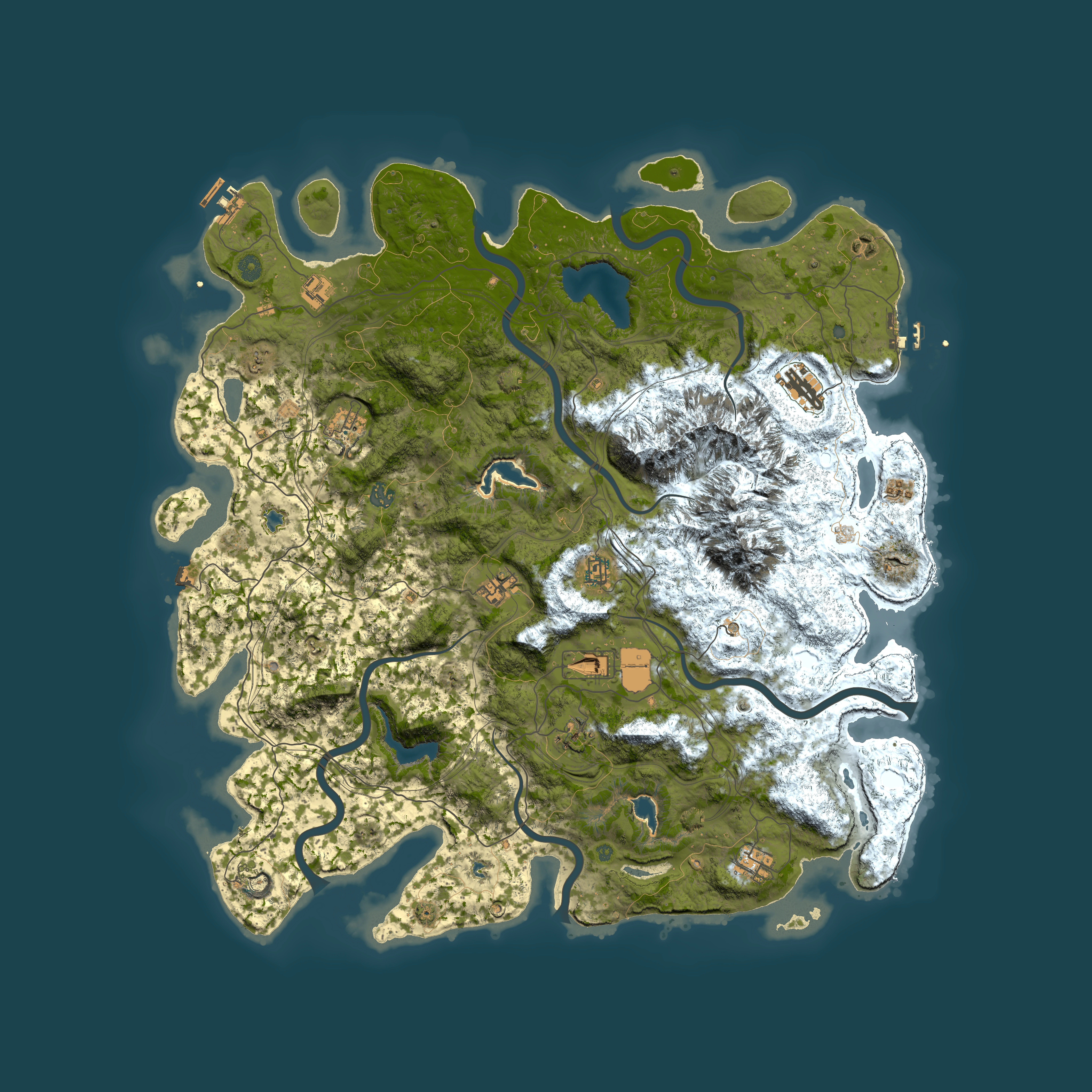 Full top-down render of Rust map seed 1922722243, 5200x5200m