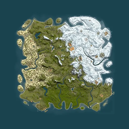 Rust map seed 104210123, 6000x6000m top-down preview
