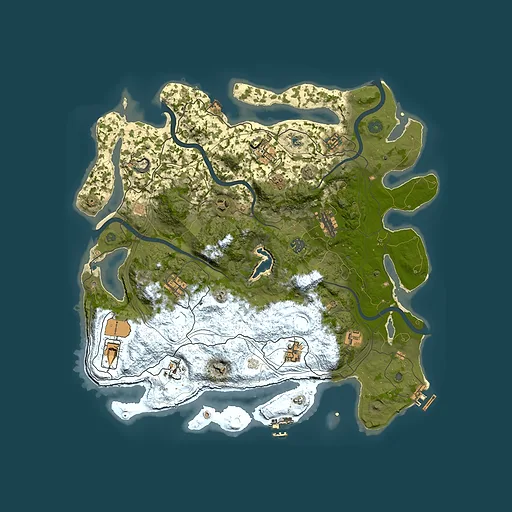 Rust map seed 894901870, 4250x4250m top-down preview