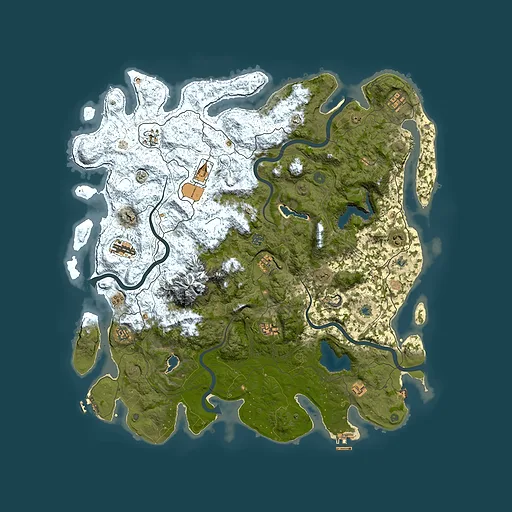 Rust map seed 1426728536, 5200x5200m top-down preview