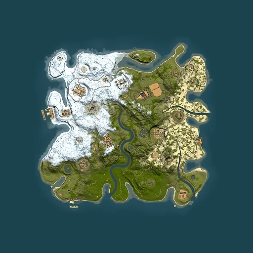 Rust map seed 314415136, 3650x3650m top-down preview
