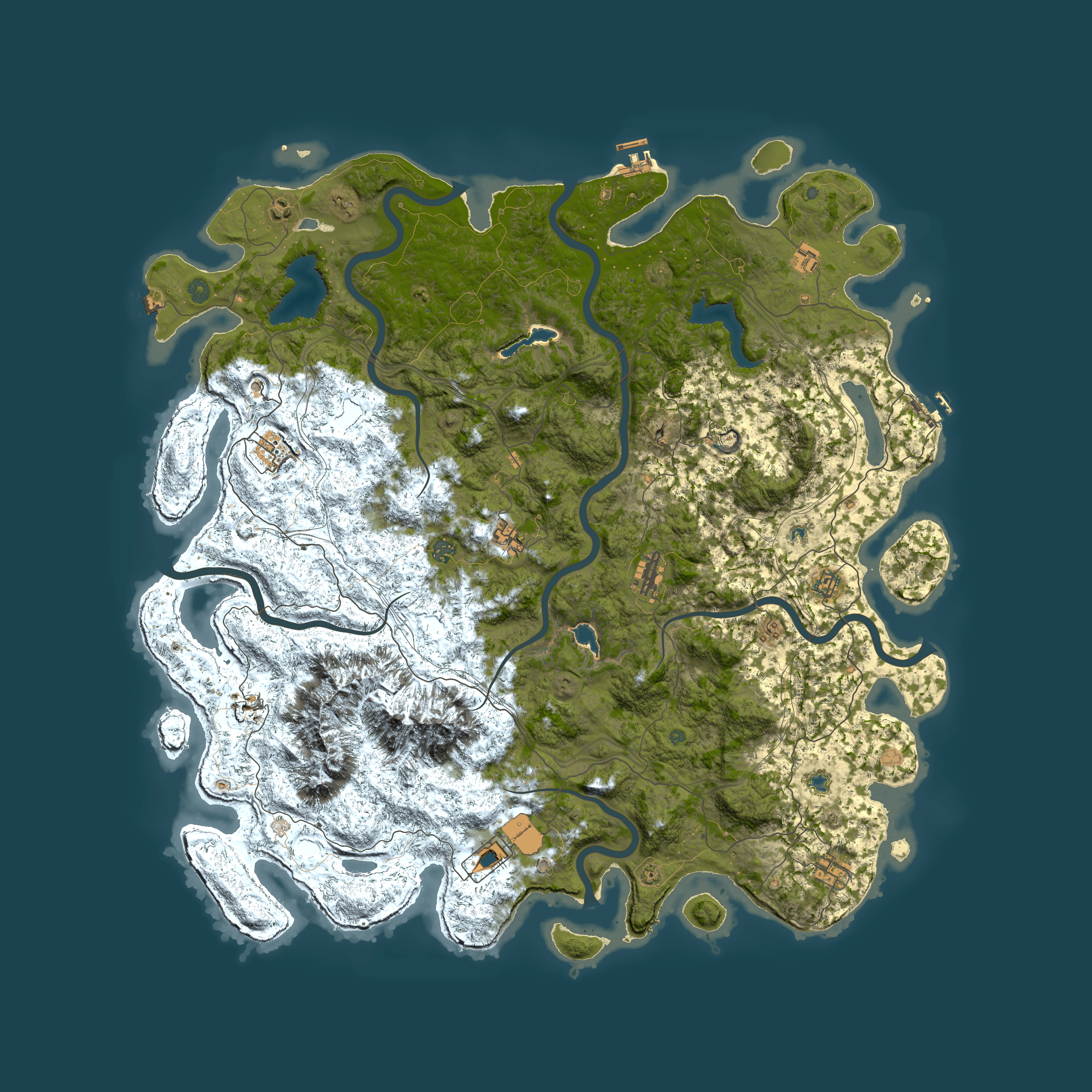Full top-down render of Rust map seed 281800730, 5650x5650m