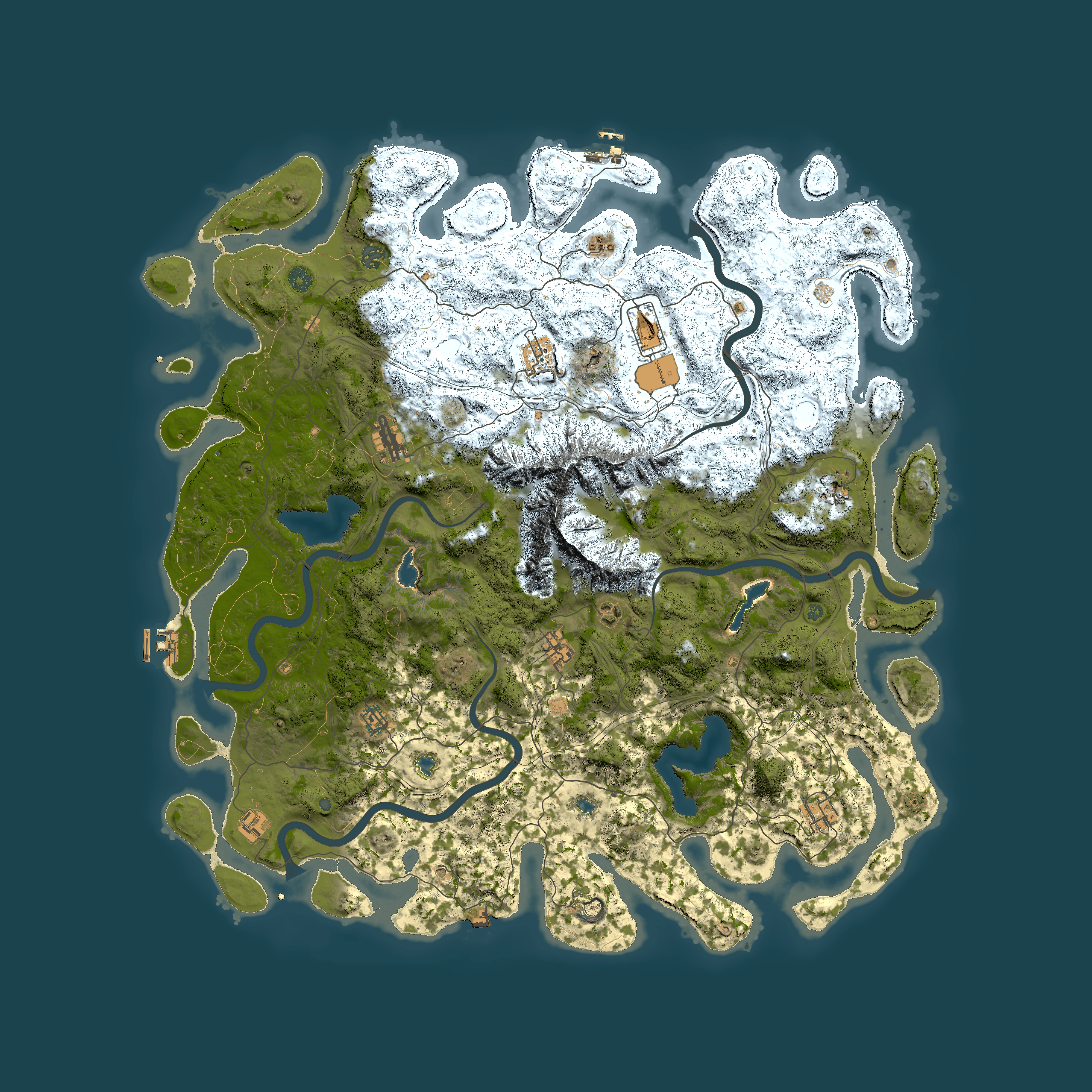 Full top-down render of Rust map seed 2025111307, 5350x5350m