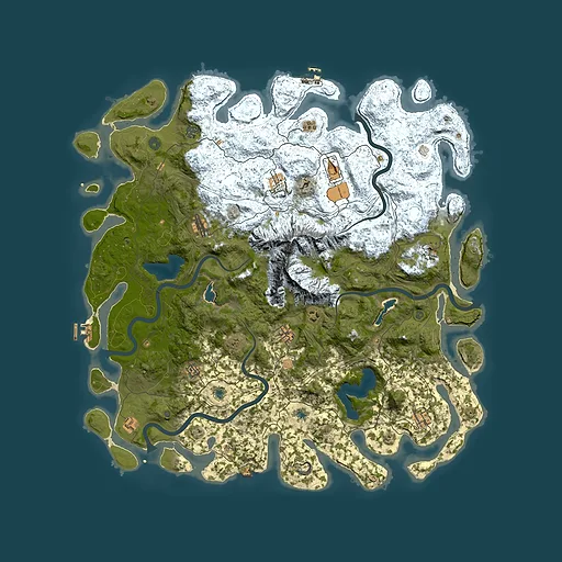 Rust map seed 2025111307, 5350x5350m top-down preview