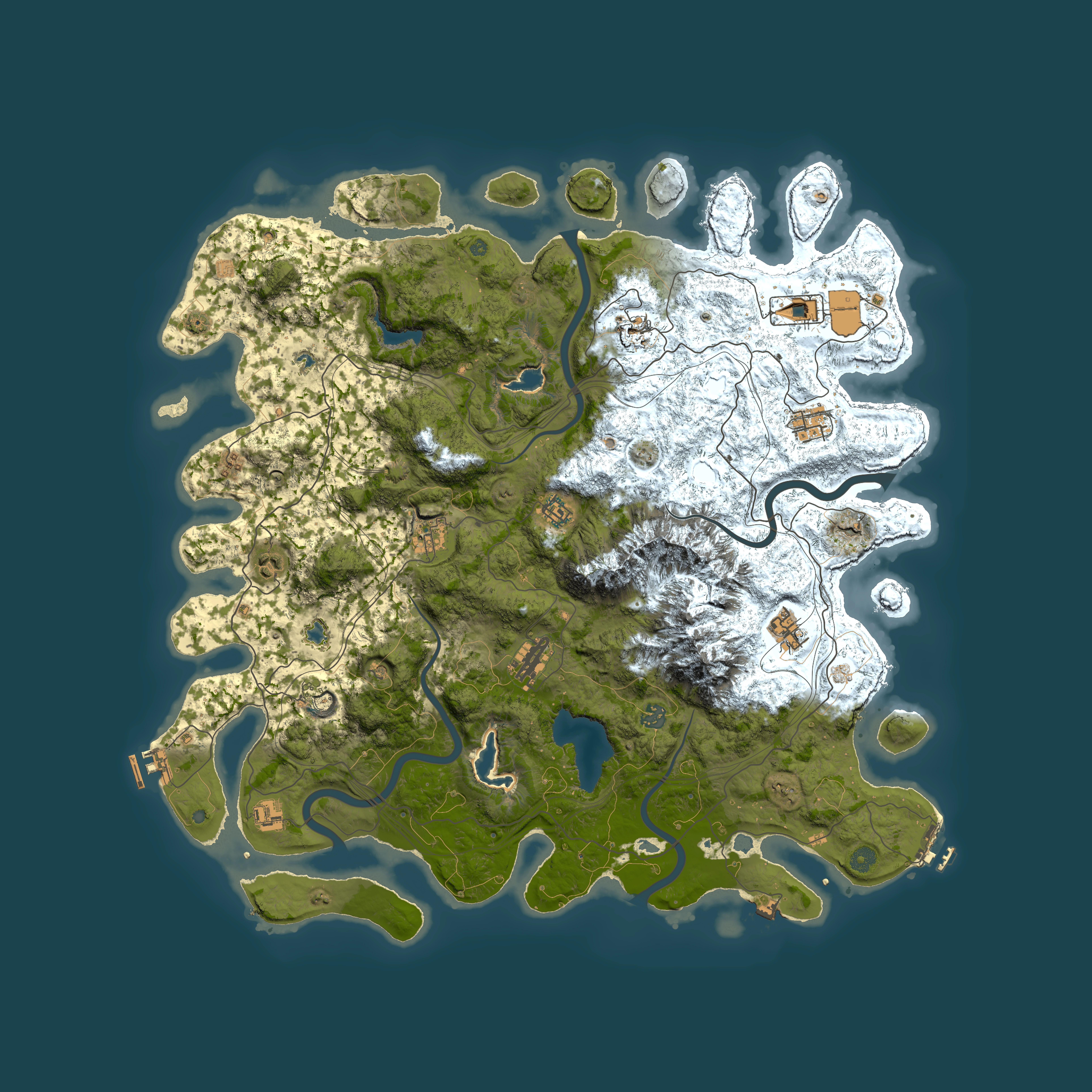 Full top-down render of Rust map seed 804390985, 5050x5050m