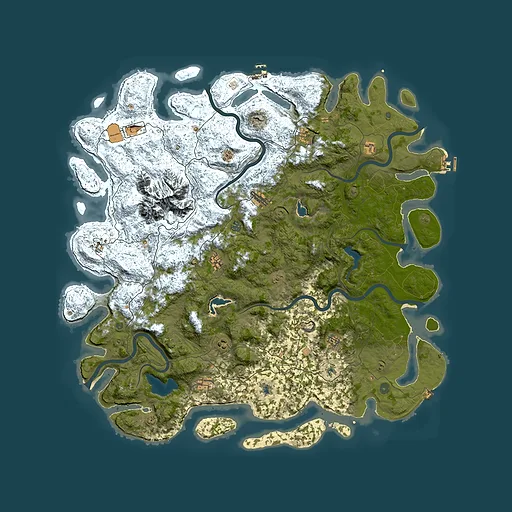 Rust map seed 485736322, 5750x5750m top-down preview
