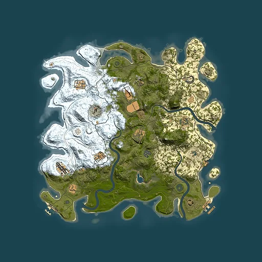 Rust map seed 105916224, 4250x4250m top-down preview