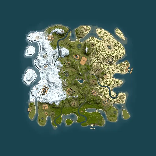 Rust map seed 1121729222, 4000x4000m top-down preview