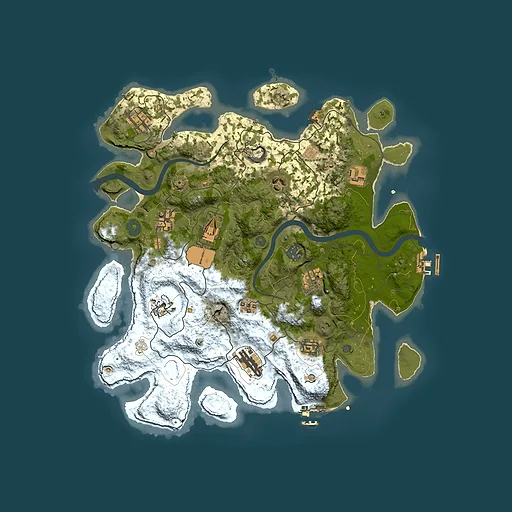 Rust map seed 200422389, 3700x3700m top-down preview