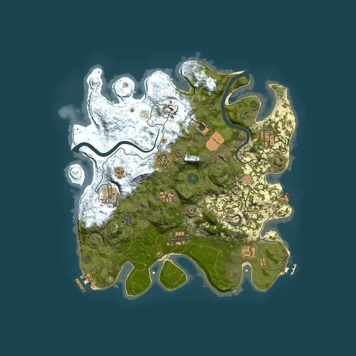 Rust map seed 1500143218, 3700x3700m top-down preview