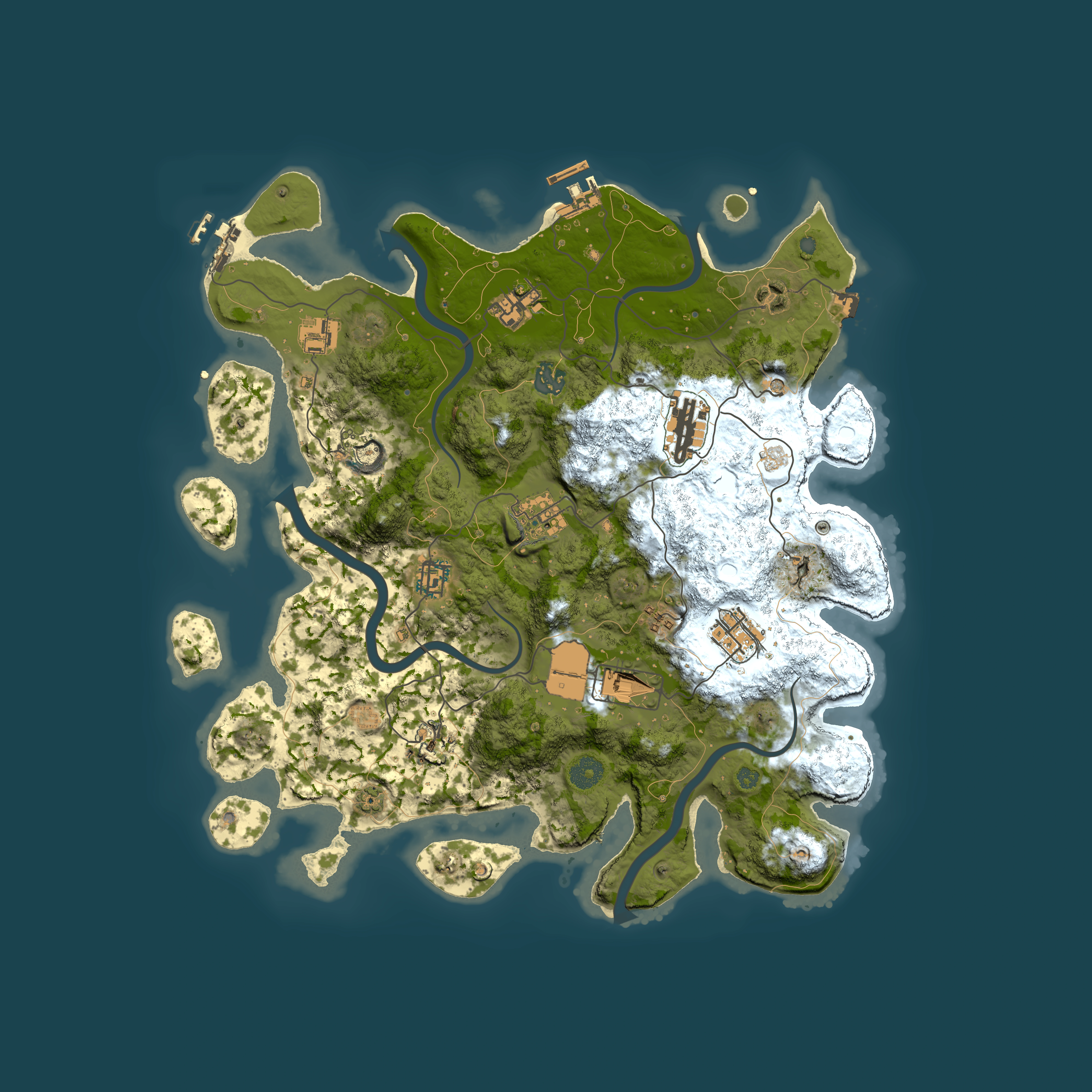 Full top-down render of Rust map seed 1161772745, 3850x3850m