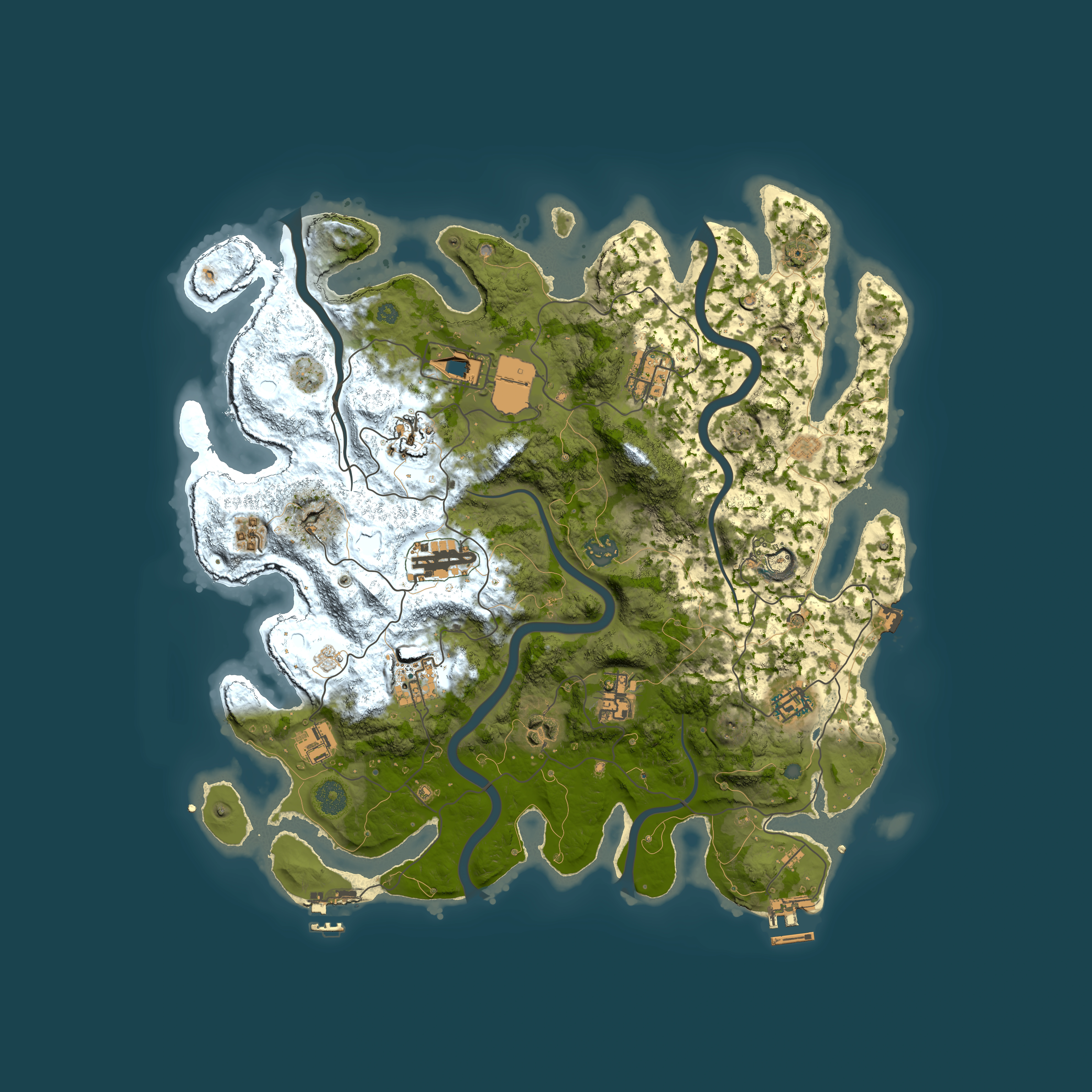 Full top-down render of Rust map seed 180264353, 3950x3950m