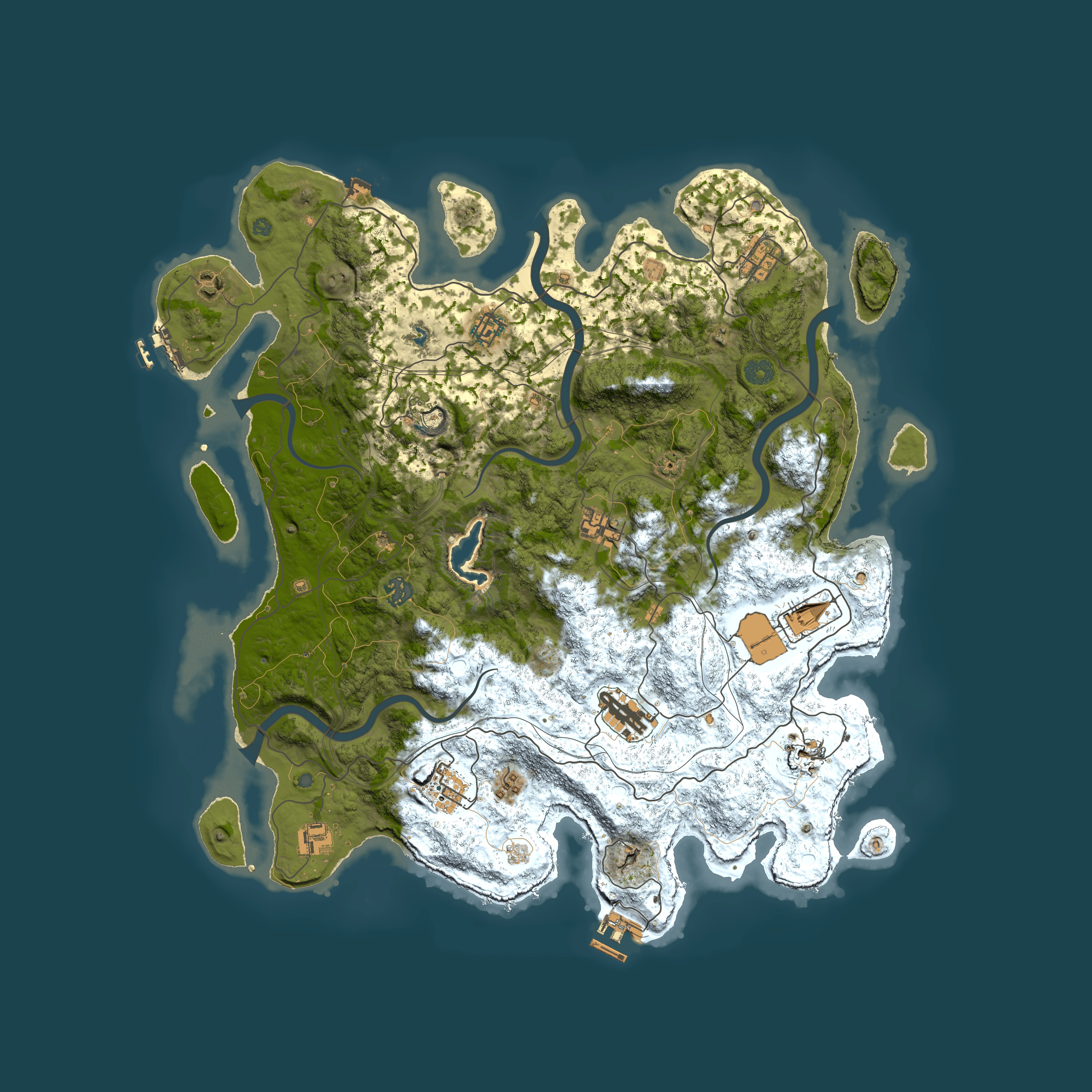 Full top-down render of Rust map seed 1394013595, 4450x4450m