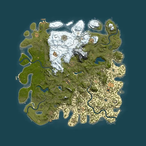 Rust map seed 1225407539, 5200x5200m top-down preview